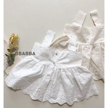 (베베)마망레이스원피스 여름 50일 100일아기 신생아옷 BBA