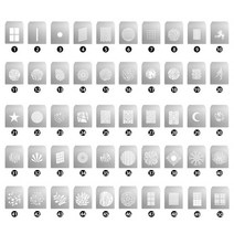 SOONPHO 원뿔 스누츠 그래픽 카드 OT1 OT1PRO 프로젝션 필름 DIY 모양 삽입 사진 배경 Godox 조명과 일치, Square 50pcs, Square 50pcs