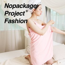 갓샵 NPF 드레스타올 입는 바스타올 3color [나시샤워가운 배스 대 타올 타월 수건 목욕 비치 가운], 1개, 핑크