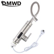 가스온수기 대용량전기온수기 전기온수기상향식 전기 순간 가열 스테인레스 스틸 수도꼭지 led 디스플레이 비엔티안 호스 탭 탱크리스 온수기 탭 빠른 열 이중 사용 110v, 범용 호스, 영국 플러그