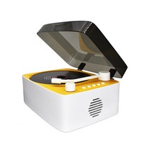 시디플레이어 CD CDP 씨디 레트로 player 다기능 cd 서라운드 사운드 블루투스 usb mp3 디스크 휴대용 음악 원격 제어 스테레오 스피커 2400ma --SION, 노란색, 1.Yellow