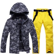두꺼운 따뜻한 남자 스키 방수 Windproof 스키 스노우 보드 자켓 바지 세트 남자 겨울 스노우웨어, w10_XXXL