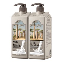 밀크바오밥 바디워시 화이트솝향, 1000ml, 2개