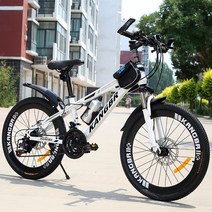 쇼핑타임 해외직구 청소년용 26인치 24단 산악 MTB 팻바이크 서스펜션(국내착불배송&사은품 증정), 20인치, 화이트