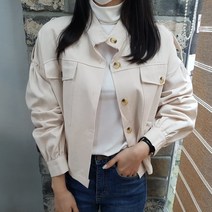 상상그이상 여성용 차이나 카라 루즈핏 미니 야상 포켓 점퍼