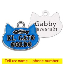 강아지배변판 고양이 배변판고양이 개 ID 태그 사용자 정의 무료 조각 목걸이 애완 동물 매력 이름 펜던트, 03 BL