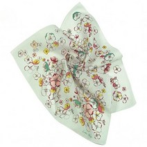로하스 한지 꽃프린트 손수건 닥나무 따뜻 통기성 자연 패션 의류 잡화