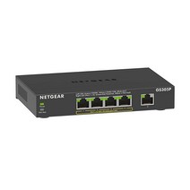 NETGEAR 5포트 기가비트 이더넷 언매니지드 PoE 스위치GS305P v2 4 x PoE+ @ 63W 데스크탑 또는 벽면 장착