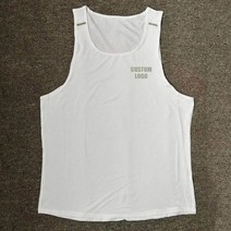 남성용 민소매 탱크 탑 러닝 마라톤싱글렛, XL, 하얀