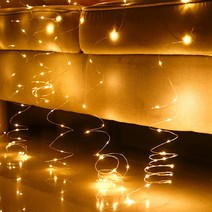 로미즈 LED 캠핑전구 감성 크리스마스트리전구 알전구, 드럼롱커튼400P, 백색