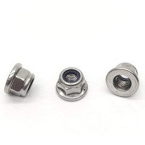 M6x1.0mm 304 스테인리스 스틸 플랜지 나일론 인서트 육각 락 너트 셀프 클린칭 10개 400317