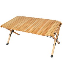 [원스위크라이프] 캠핑 접이식 우드 롤 테이블 L (100cm)