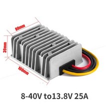 휠눈썹평행 휠 마커 차량용 페인트 인버터 추천 태양광 캠핑용 8V40V 12V 138V 19V 3A 6A 10A 15A 20A 300W DC 전압 안정기 전력 변환기 레귤레이터 부, 없음, 8-40V to13.8V 25A