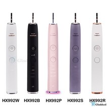 필립스 소닉케어 다이아몬드 클린&스마트 시리즈 소닉 전동칫솔 손잡이 세트, DiamondClean 9300 HX992 _Black