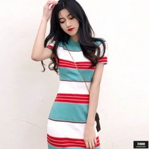 가바바 여성 원피스 스트라이프 이거 하나만 입어도 패션 완성 미니원피스 G45484