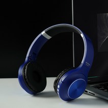Bluedio LY-021 Hi Fi 노이즈 캔슬링 블루투스 5.0 헤드폰, 푸른 색