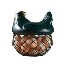 세라믹 계란 수납 바구니 과일 컨테이너 상자 위커 장식 주방, [10] Grenn그린 basket