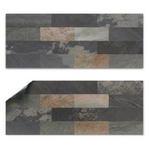 유니디자인 쉽게 자르고 붙이는 100%천연석으로 만들어진 리얼스톤타일스티커 다크러스트 2개입 스티커