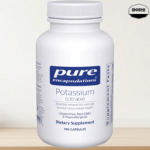 퓨어 구연산 칼륨 포타슘 Potassuim 200mg 180캡슐, 퓨어 구연산 칼륨 180캡슐