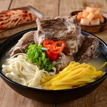 찐맛 하얀 감자탕 넉넉한 3인분 칼국수 포함 뼈해장국, 2-3인분 1팩 + 칼국수사리 + 생수 + 겨자소스