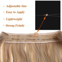 Synthetic Natural Synthetic Halo Hair Extensions No Clip In Artificial Fake Ombre Blonde Brown Black, [11] YX01107