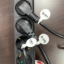 케이블타이 네임택 50개 메모 이름표 전선고정 책상선정리 충전기줄 콘센트