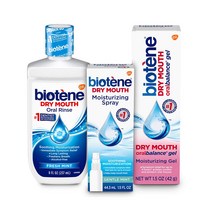 Biotene 구강건조 관리 세정 린스 혓바닥갈라짐 건조 스프레이 및 보습 젤 키트