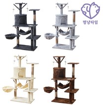 멍냥타임 3마우스 캣타워 8741 소형 5단 고양이용품 돗자리 숨숨집 가성비 캣폴 애묘 애견 펫테리어, 8741 3마우스캣타워베이지