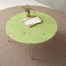 조은세상 스위티 접이식 원형 테이블 R600, 그린