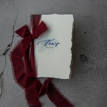 혼인서약서 케이스 성혼 선언문 커버 리본 수채화 버전 서약서 웨딩 결혼식 혼주 낭독문, I