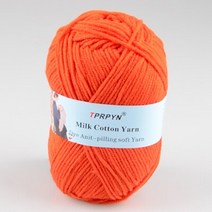 자이언트얀 뜨개질 Tprpyn 1pc 50g 100m 우유 면화 원사 혼합 소모사 크로 원사 무지개 라인 스레드 니트 diy, 100주안쳉