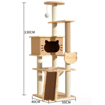 어썸에스 캣타워 6단 7단 고양이 캣폴 숨숨 집 뚱냥이 대형 장난감, 6단브라운, 1개