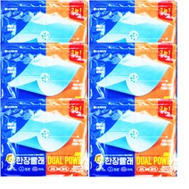 LG테크 한장빨래 듀얼파워 15매X6팩(90매) 시트세제, 90매, 1세트