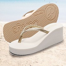 플로키 바캉스룩 발편한 키높이 통굽 쪼리(5cm)