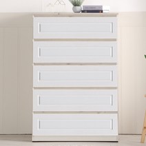 대도갤러리 심플 800 5단 서랍장, 워시화이트