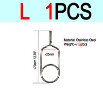 Vampfly1PCS 스테인레스 스틸 헤클 플라이어 플라이 타이 도구 헤클 클립 깃털 소재 펜치 낚시 루어 타이, 01 Size L  1PCS