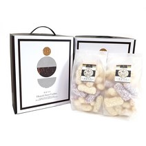 한과 대용량 조청 유과 찹쌀 약과 1.복댕이 2. 오후엔한과 세트 명절 선물, 600g, 1box