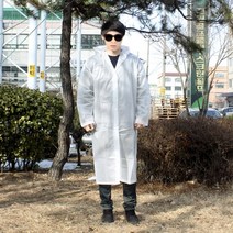 똑딱이단추 고탄력 EVA 방수 우의우비 일회용우비 휴대용우의 낚시용, 1개