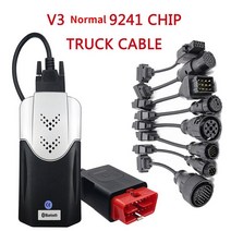 사진보정DS150E OBD VD150 V3 9241 자동차 스캐너 Obd2 진단 도구 보드 키젠 TCS Pro Multidiag MVD 2018., 03 with truck cable