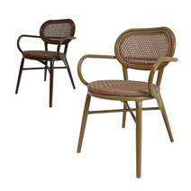 C5-281 라탄 암체어 카페 디자인 인테리어 의자, 색상:네추럴