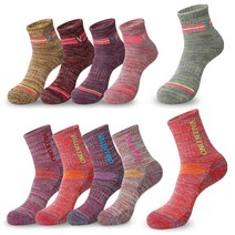 하니니스토어 [10켤레세트] 여자 믹스컬러풀 스포츠 양말 작업용 보온 방한 운동 헬스 등산 조깅 중목 장목