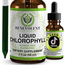 BENEVOLENT Chlorophyll Liquid Drops 엽록소 액체 방울 틱톡 화제 상품 100% 자연산 페퍼민트 향미 에너지 보충제 면역 지지제 천연 탈취제