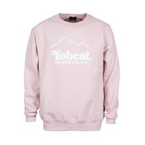 [YOBEAT LOGO CREWNECK - PINK] 요비트 로고 남녀공용 크루넥 맨투맨 티셔츠