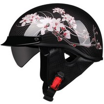 반모헬멧 바이크헬멧 소두핏 클래식 레트로 DOT Carbonfiber 오토바이 독일 Casco 일본식 모토 오픈 하프 페이스 헬기 바이커 파일럿 맨, 31.b8 - XL