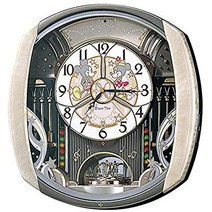 Seiko Clock 세이코 클락 탁상시계 미키마우스 미니마우스 전파 아날로그 꼬투리 6곡 멜로디 회전장식 미키&프렌즈 Disney Time 디즈니 타임 연핑크 마블 모양 FW563ASEIKO