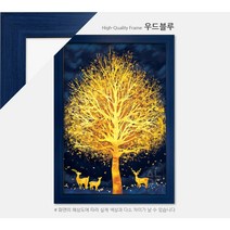 1000피스 일러스트 직소퍼즐 황금나무와 사슴 알록 AL3023, 액자세트, 퍼즐+우드블루