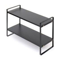 (50cm) 스틸프레임 베이직 2단 책꽂이 북카트 북트롤리 서재꾸미기 감성가구 홈인테리어