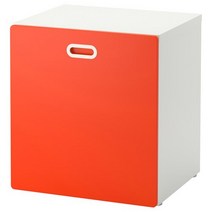 이케아 STUVA 스투바 / FRITIDS 프리티스 이동식장난감수납함 화이트/레드 60x50x64 cm 092.795.97, 화이트/칠판