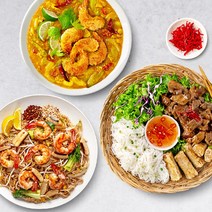 애슐리 타이 시푸드 팟타이 +쉬림프 버터 팟퐁 커리 + 불고기 짜조 분짜 (총 6인분)