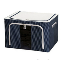 철제프레임 패브릭 리빙박스 72L, 네이비, 10개